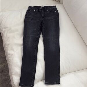 J. Crew 9” high rise toothpick Black Skinny Jeans size 25